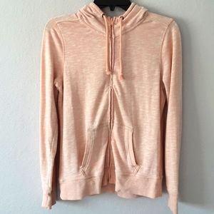 Sonoma Life+Style Pink Zipper Hooded Sweater Size Small